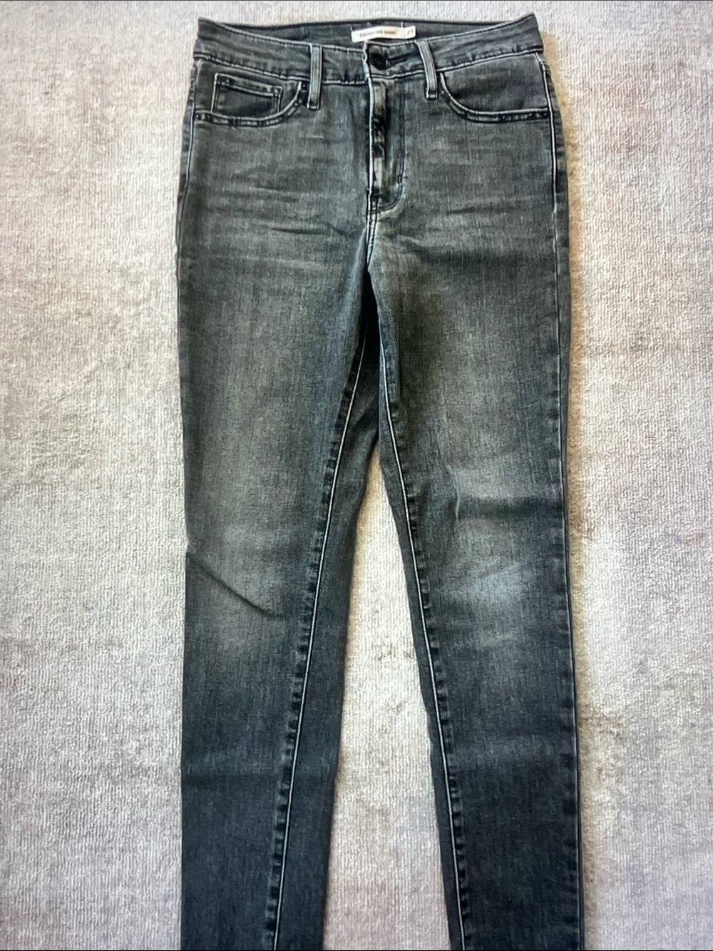 Levi's Women's High-Rise Skinny Jeans in Charcoal Gray Wash